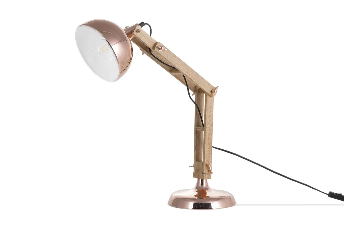 Salado skrivbordslampa i koppar, 53 cm