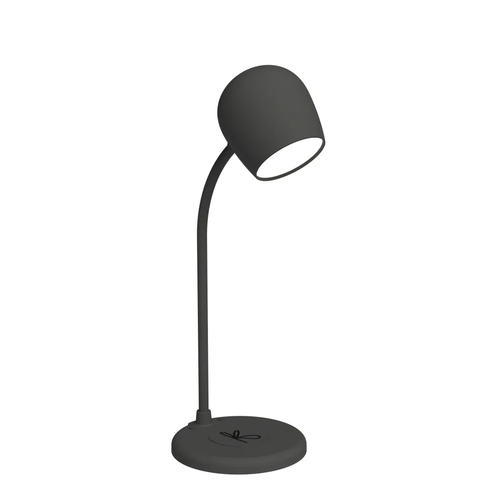 Ellie LED-lampa med högtalare och Qi-laddning i svart