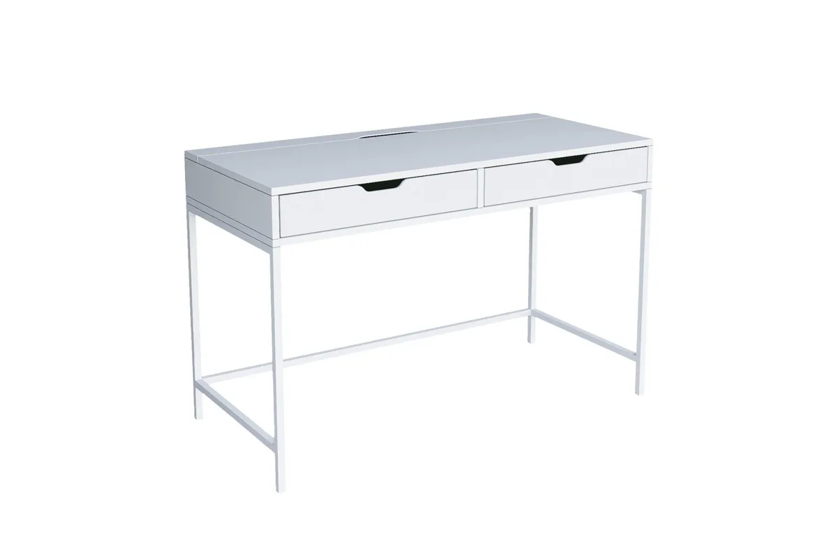 Durusu skrivbord i vitt, 55 × 120 cm