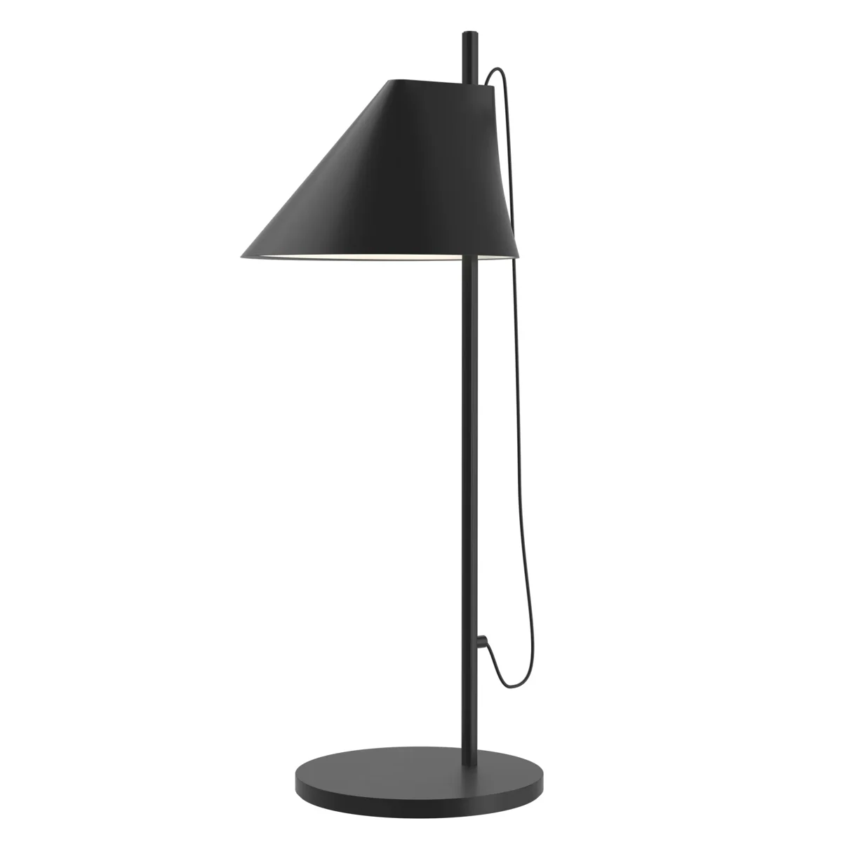 Louis Poulsen Yuh bordslampa i svart med mässingsdetaljer