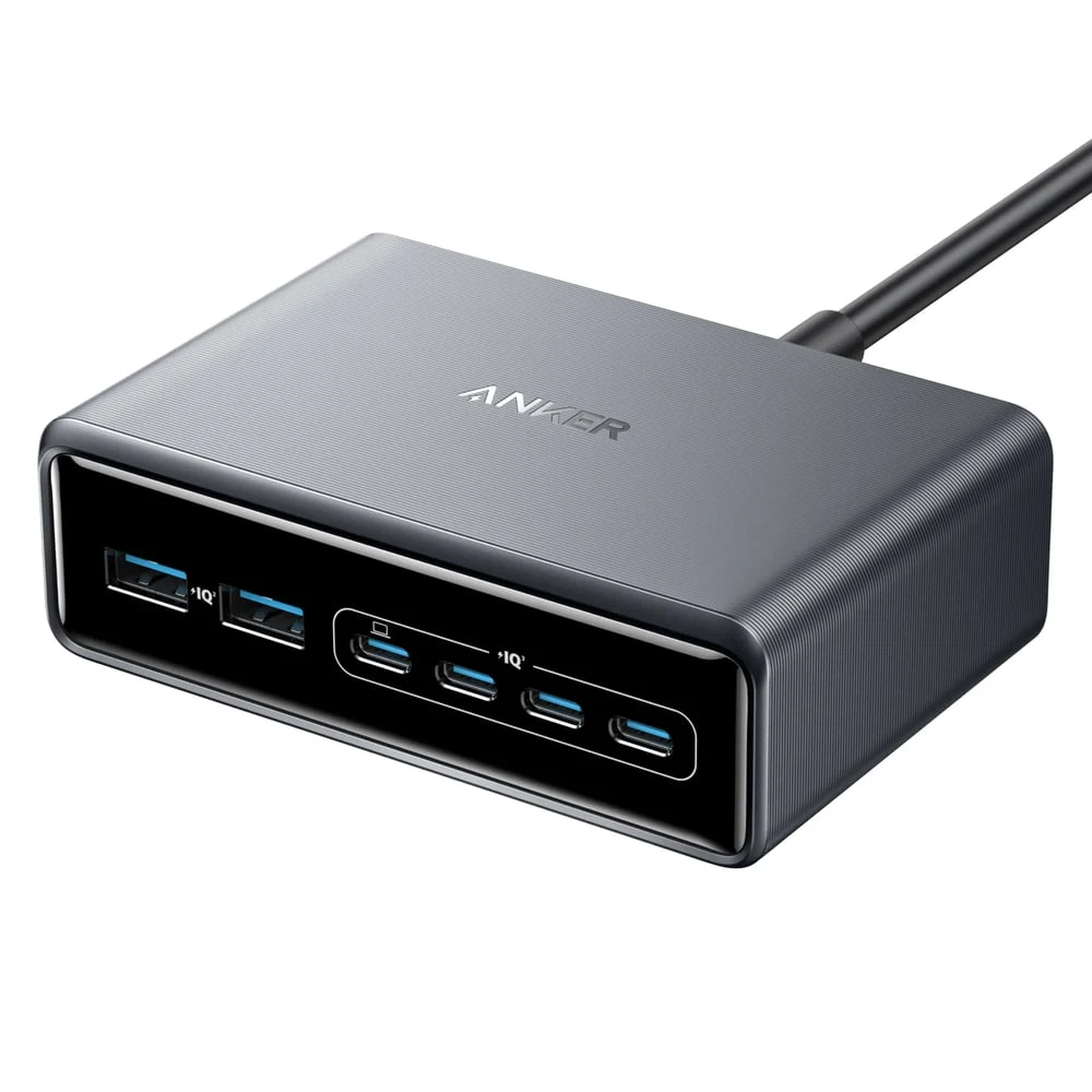 Anker Prime Charger 200 W med display och flera USB-portar