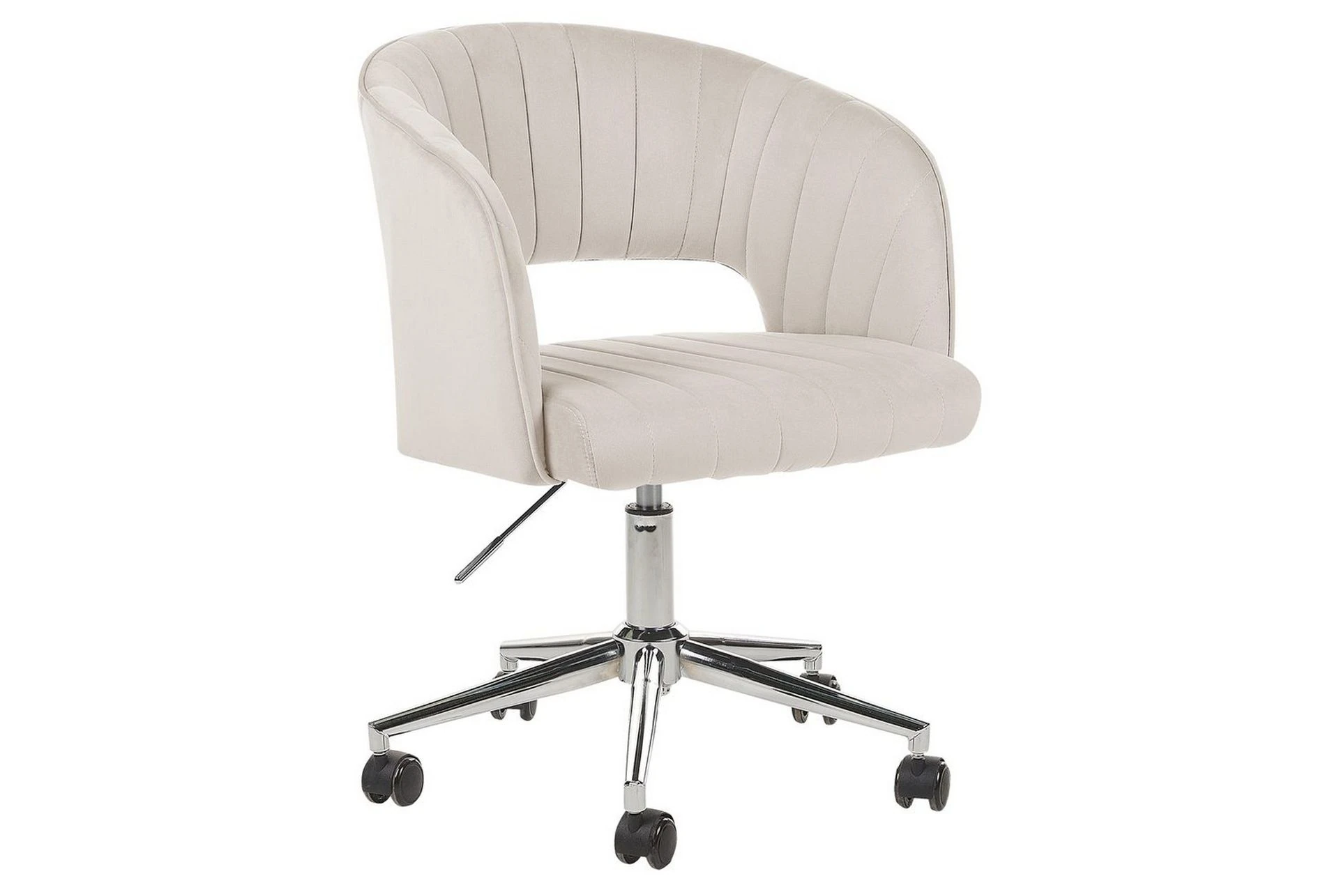 Kontorsstol Katonah i beige, svart och silver
