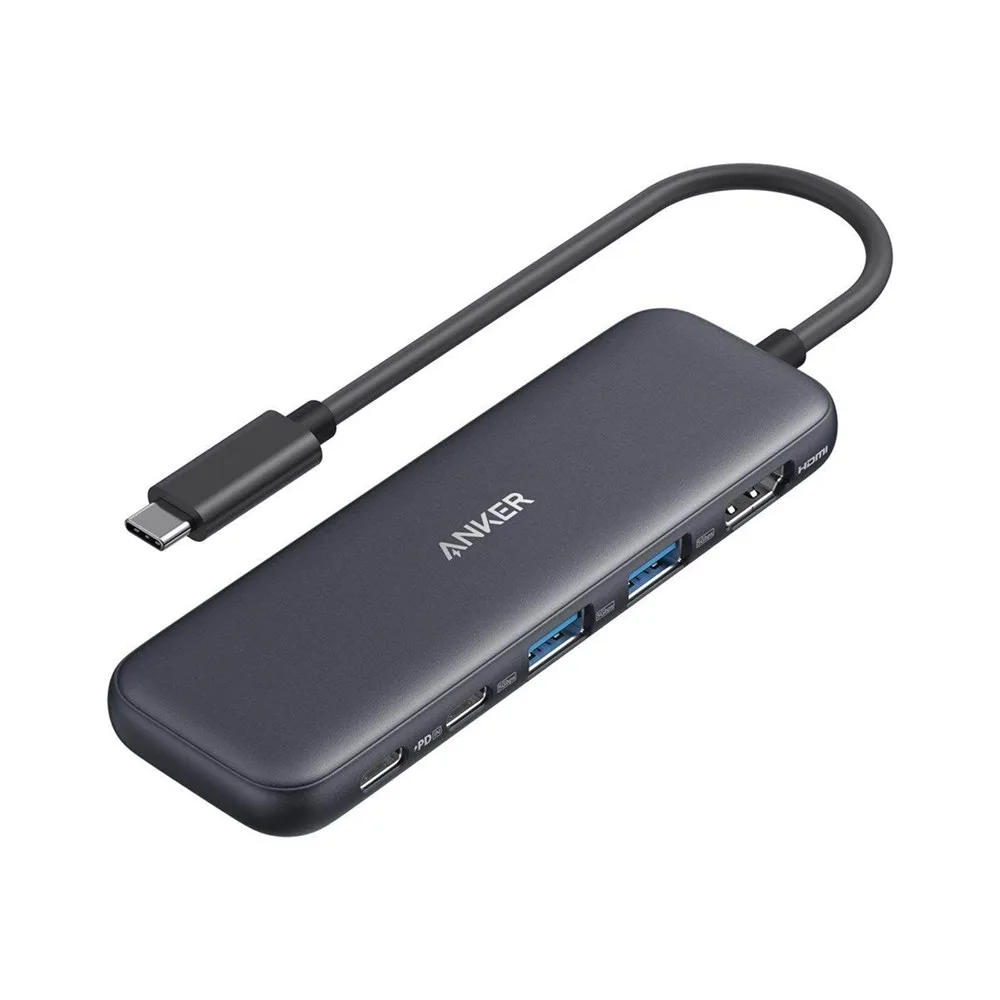 Anker 332 USB-C Hub 5-i-1 i svart