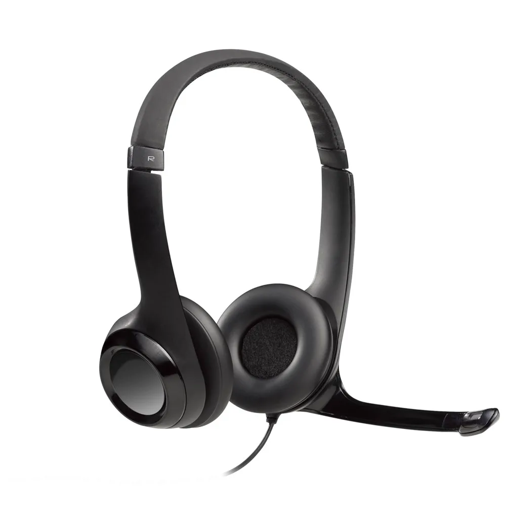 Logitech H390 headset med kabel i svart