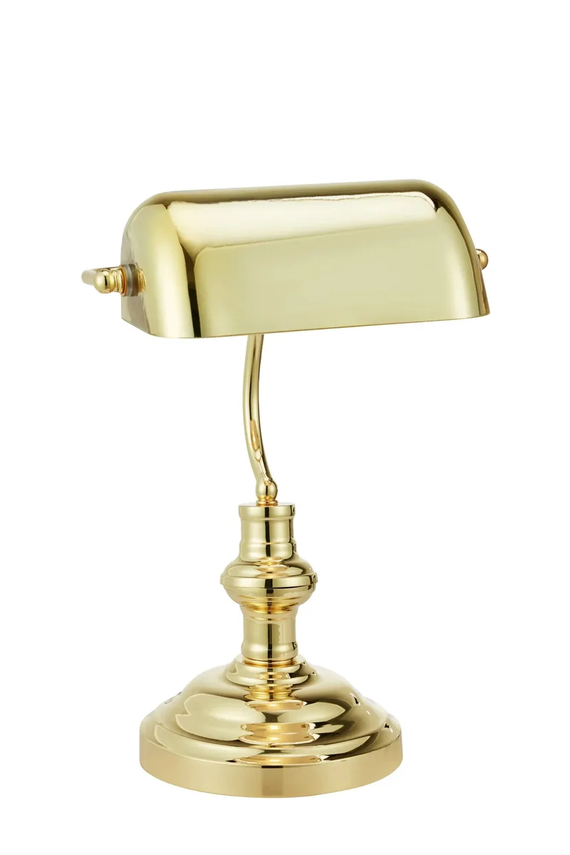 Markslöjd Bankers bordslampa 42 cm i mässingsfärgad metall