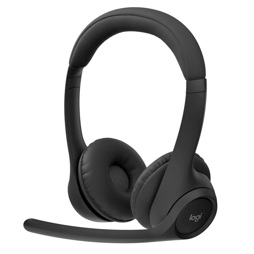Logitech Zone 300 trådlöst headset i grafitgrått med bomarm