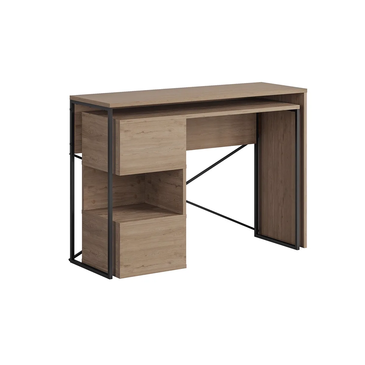 Menora hörnskrivbord 110 cm i ek