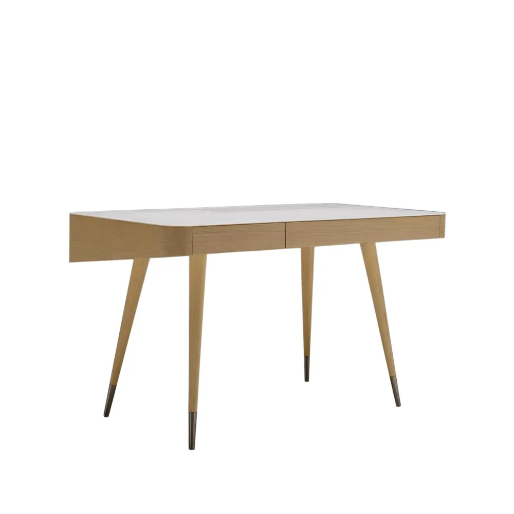 Naver Collection AK 1330 skrivbord i oljad ek med vit corianskiva