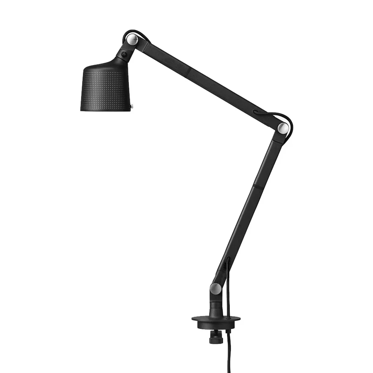 Vipp521 skrivbordslampa i svart med klämfäste för bordsskiva