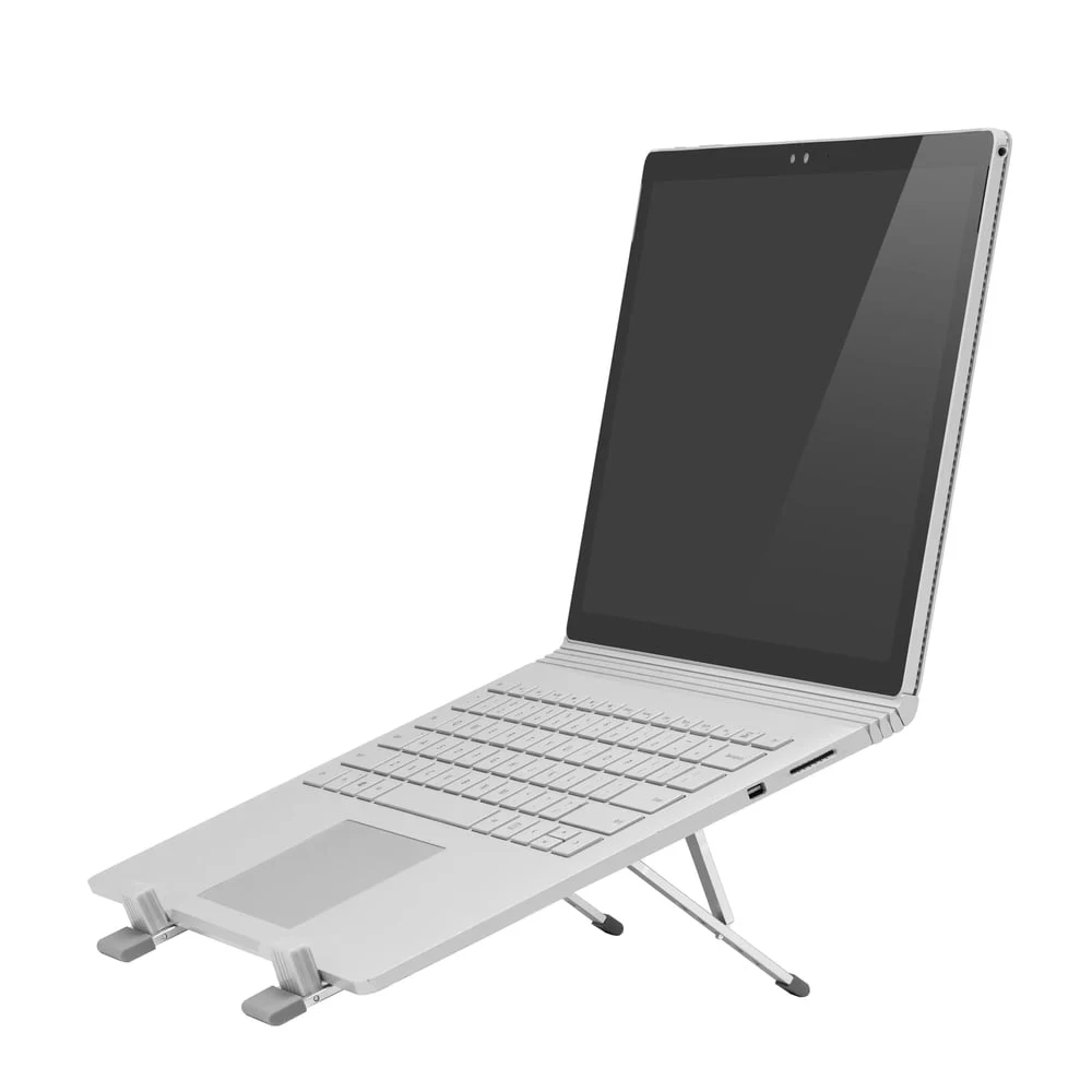 Plexgear laptopställ i borstad aluminium