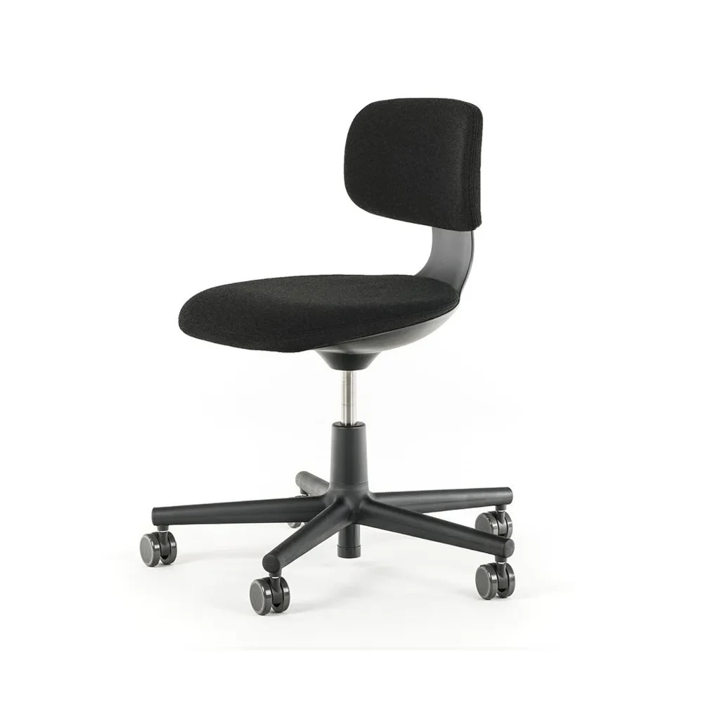 Vitra Rookie kontorsstol i svart Plano med stativ i deep black