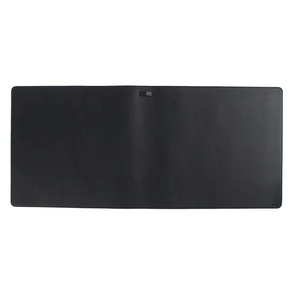 Grått skrivbordsunderlägg i veganskt läder, 90 × 45 cm
